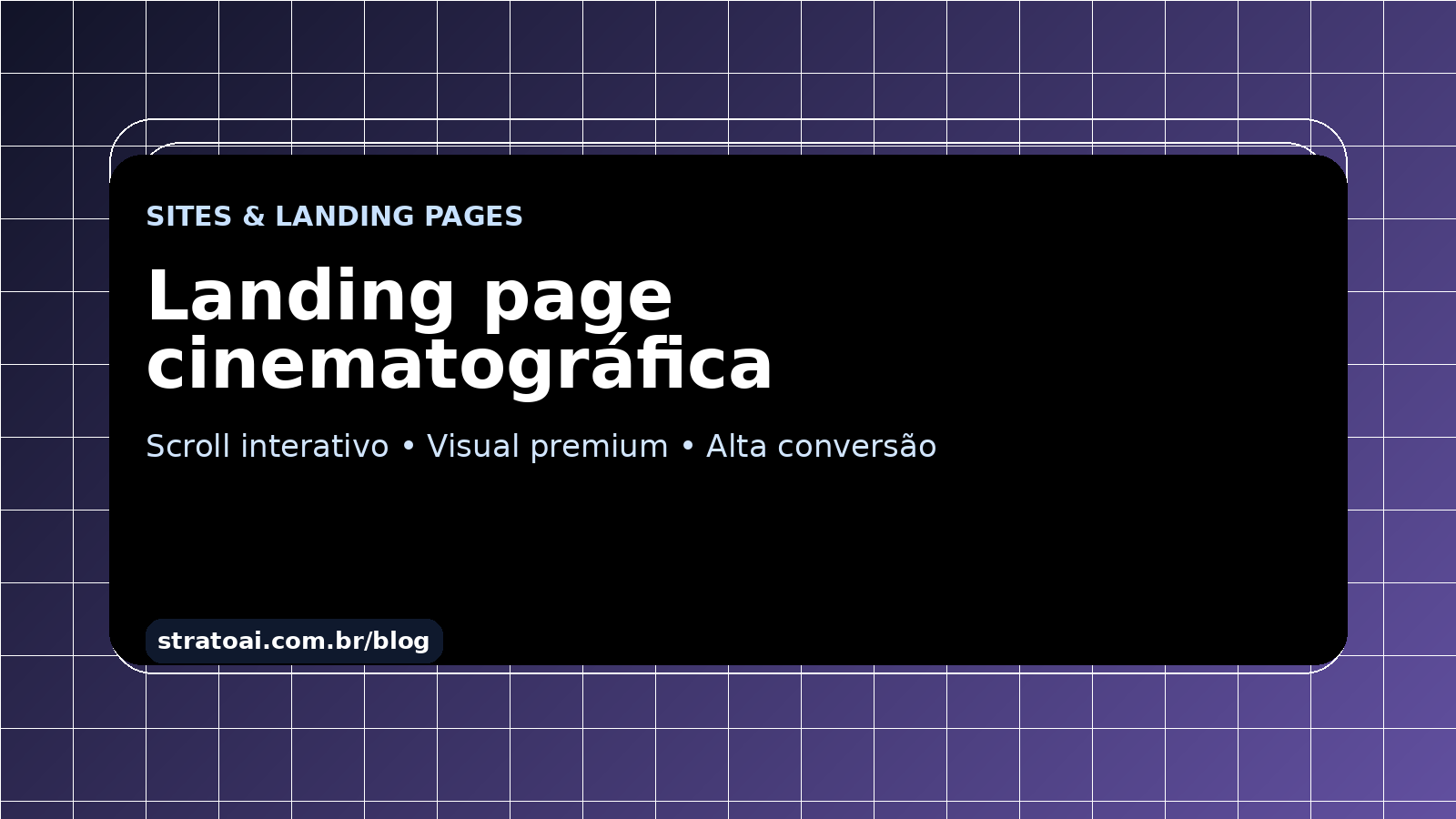 Imagem ilustrativa: landing page cinematográfica com scroll interativo